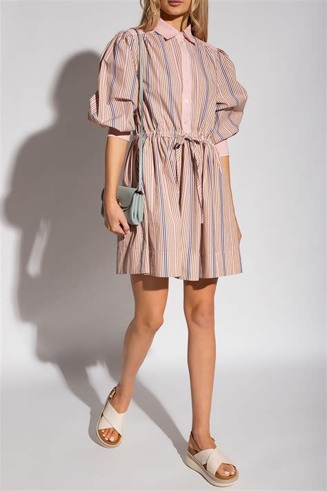 see by chloe striped dress|see by chloe denim.